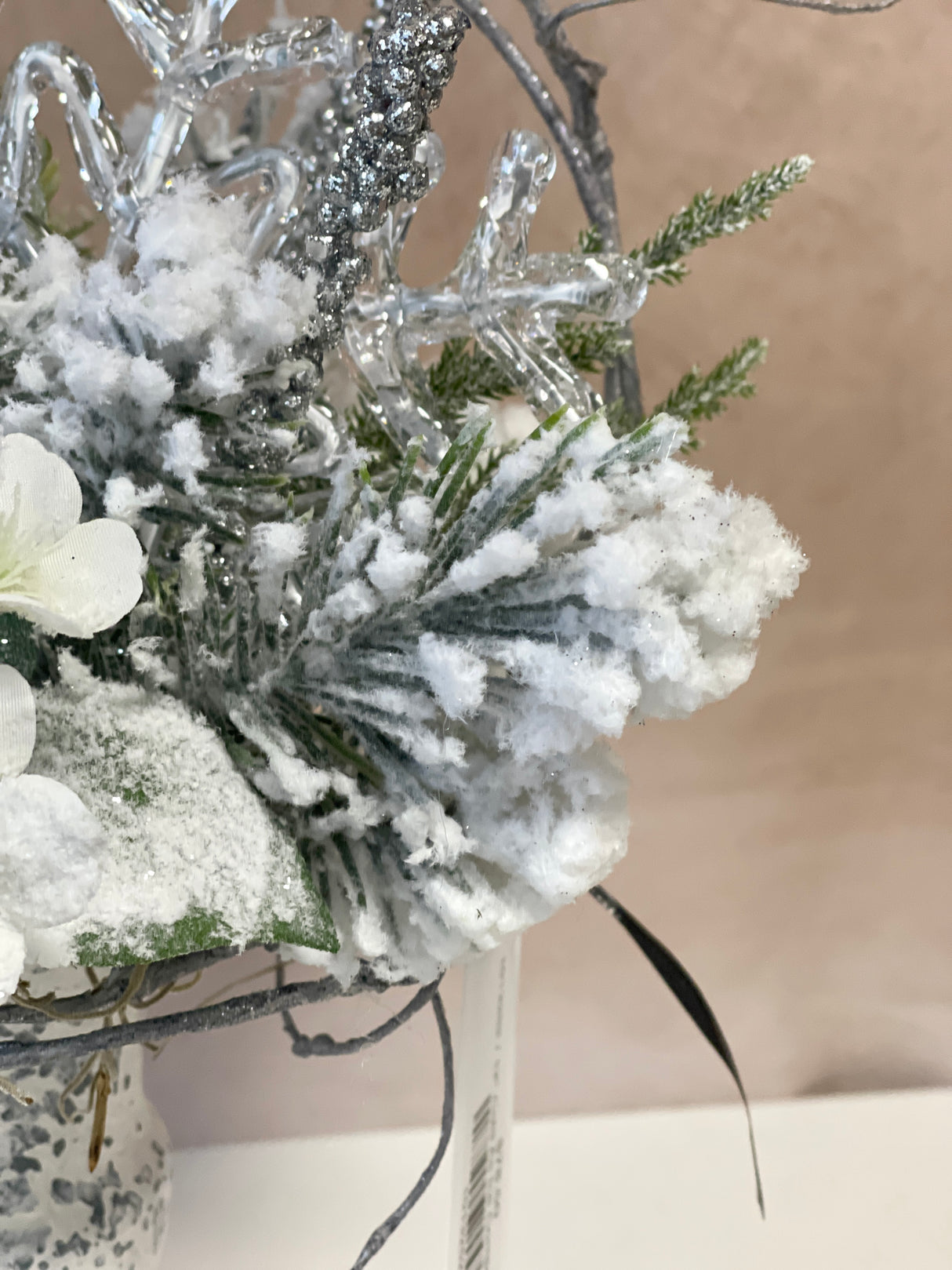 12" Cold As Ice Compote Centerpiece