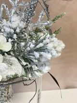 12" Cold As Ice Compote Centerpiece