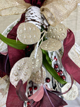 21" Winter Lily Lantern Swag