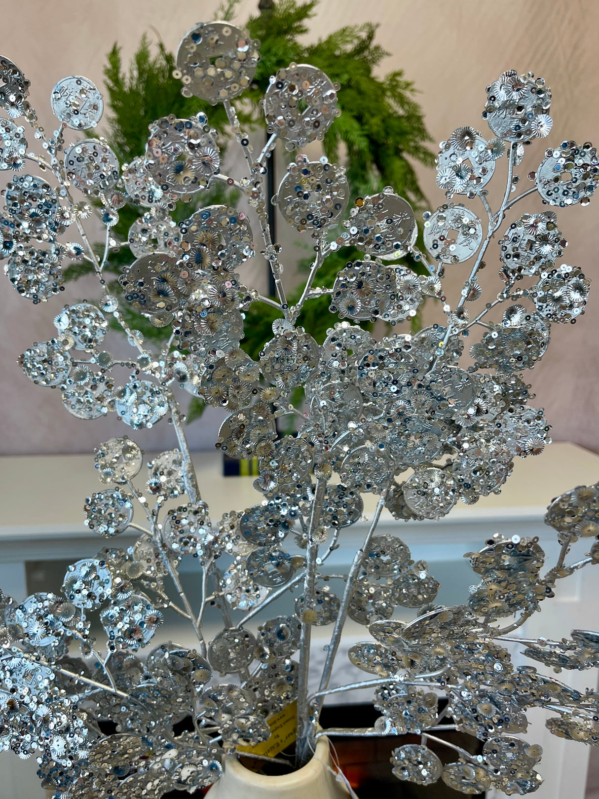 Silver Sparkles Leaf Spray