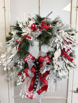 23" Red Sugar Wreath