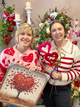 Vintage Valentine Tree Wood Art