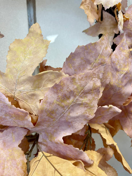 24" Tan Maple Leaf Wreath