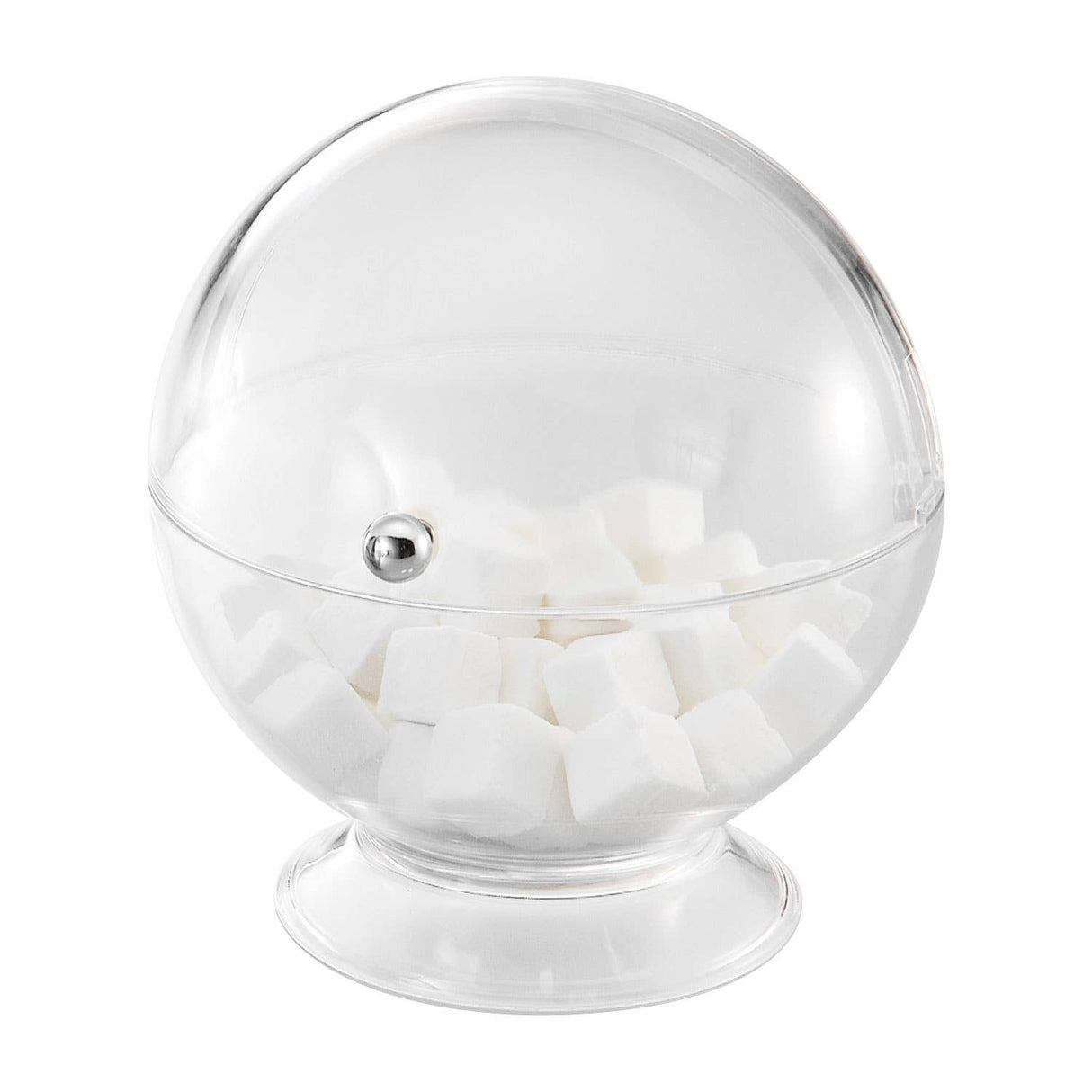 Acrylic Roll Top Serving Bowl, Clear