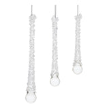 Frosted Drop Ornaments Set of 3