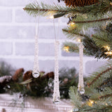 Frosted Drop Ornaments Set of 3