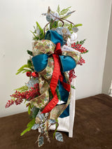 25" Christmas Glimmer Vertical Swag