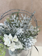 12" Cold As Ice Compote Centerpiece
