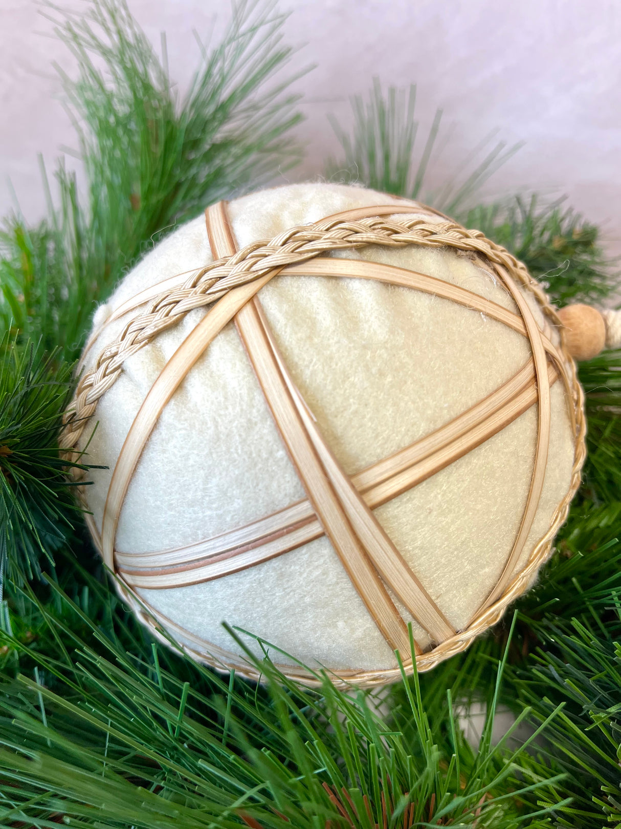 Nordic Rattan Felt Ornament