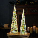 Glacial Blue LED Tree Set of 2