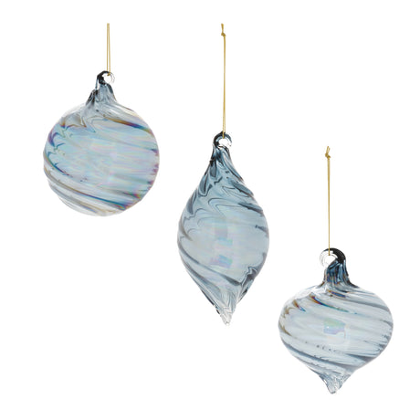 Glimmering Glass Ornaments -3 Styles