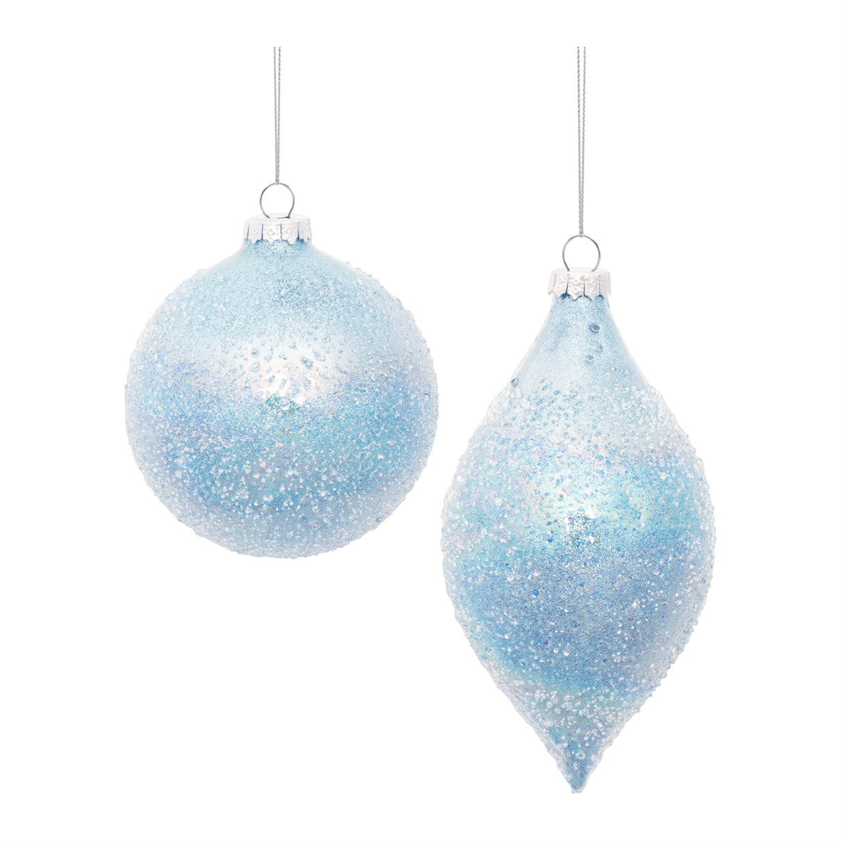 Shimmering Glass Ornaments -2 Styles