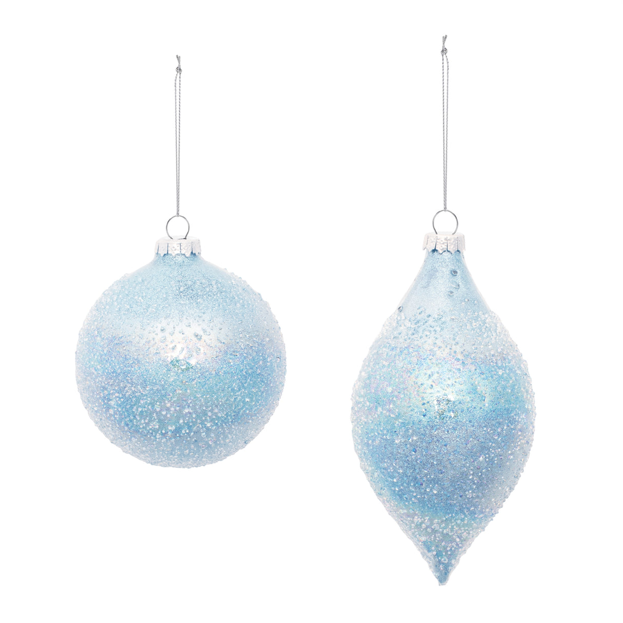 Shimmering Glass Ornaments -2 Styles