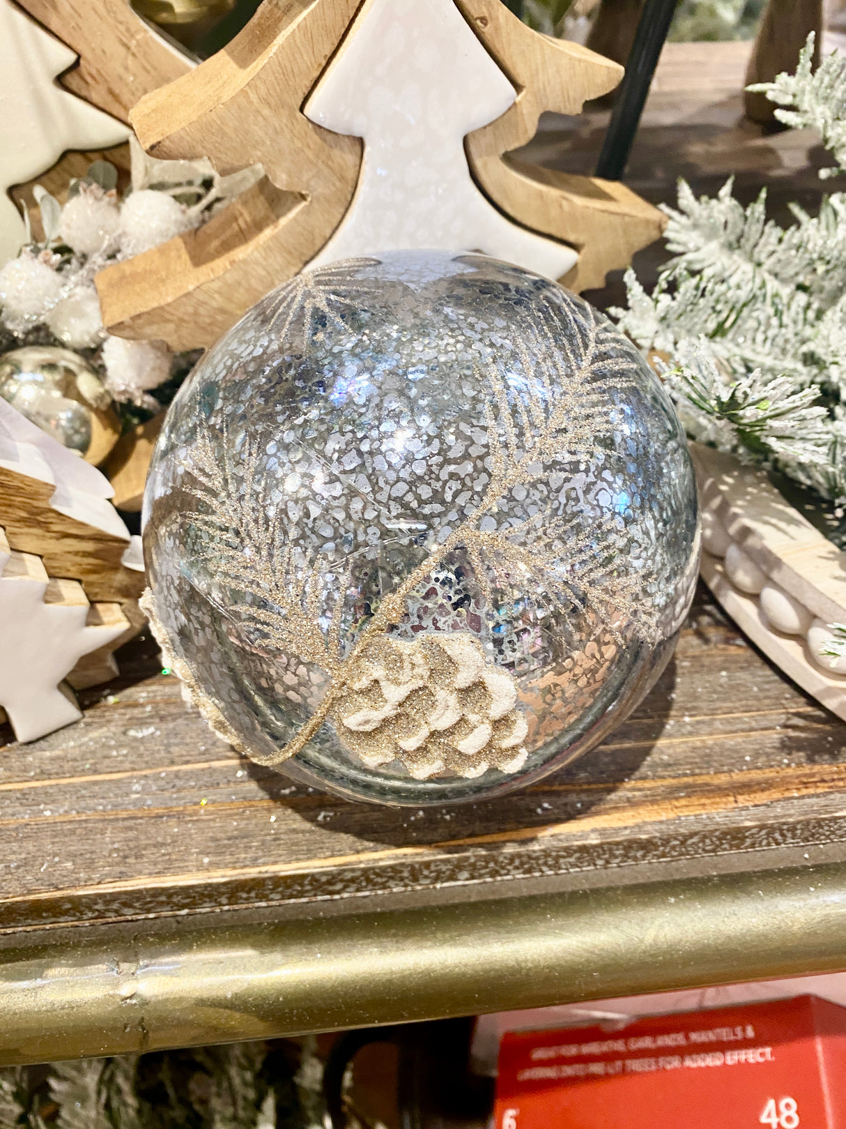 LED Pine Cone Globe Set of 2