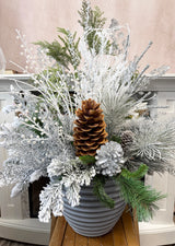 40" Sparkling Pines Porch Pot