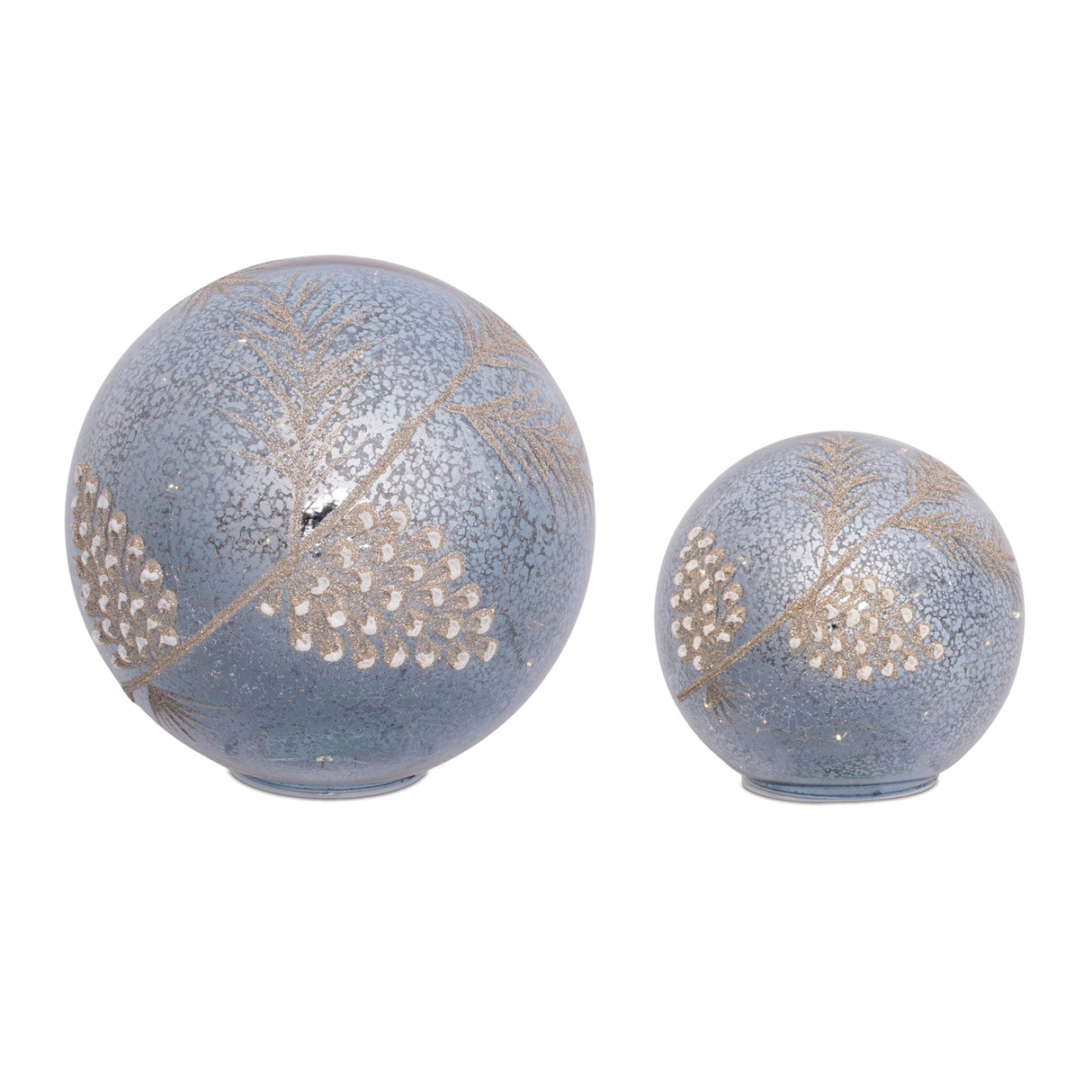 LED Pine Cone Globe Set of 2