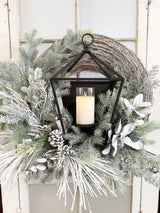 32" Frosty Winters Night Wreath