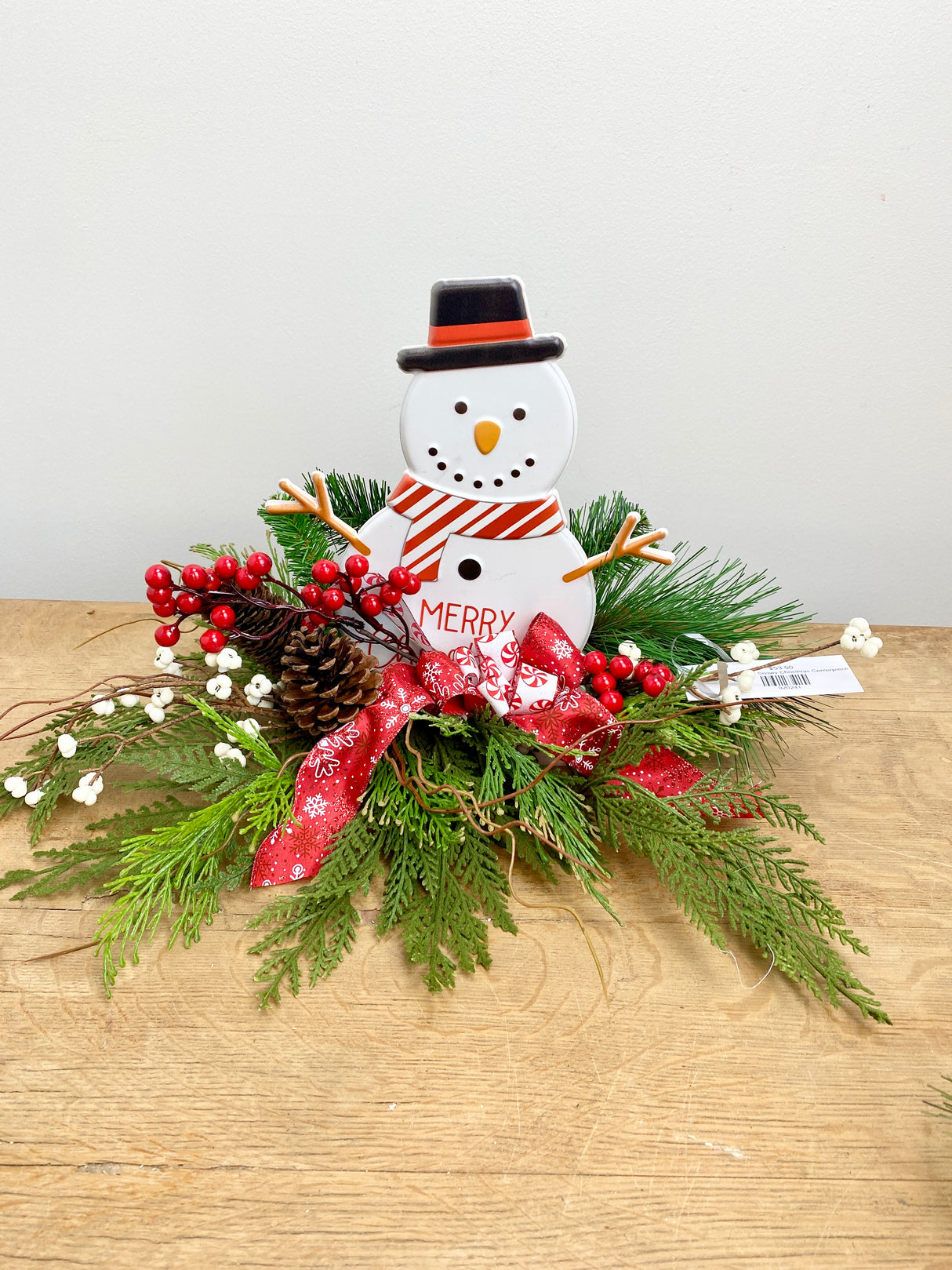 18" Snowy Christmas Centerpiece