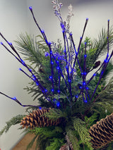 Blue Lighted Branch Set of 3