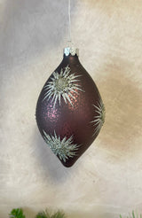 Plum Glass Holiday Ornament - 2 Styles