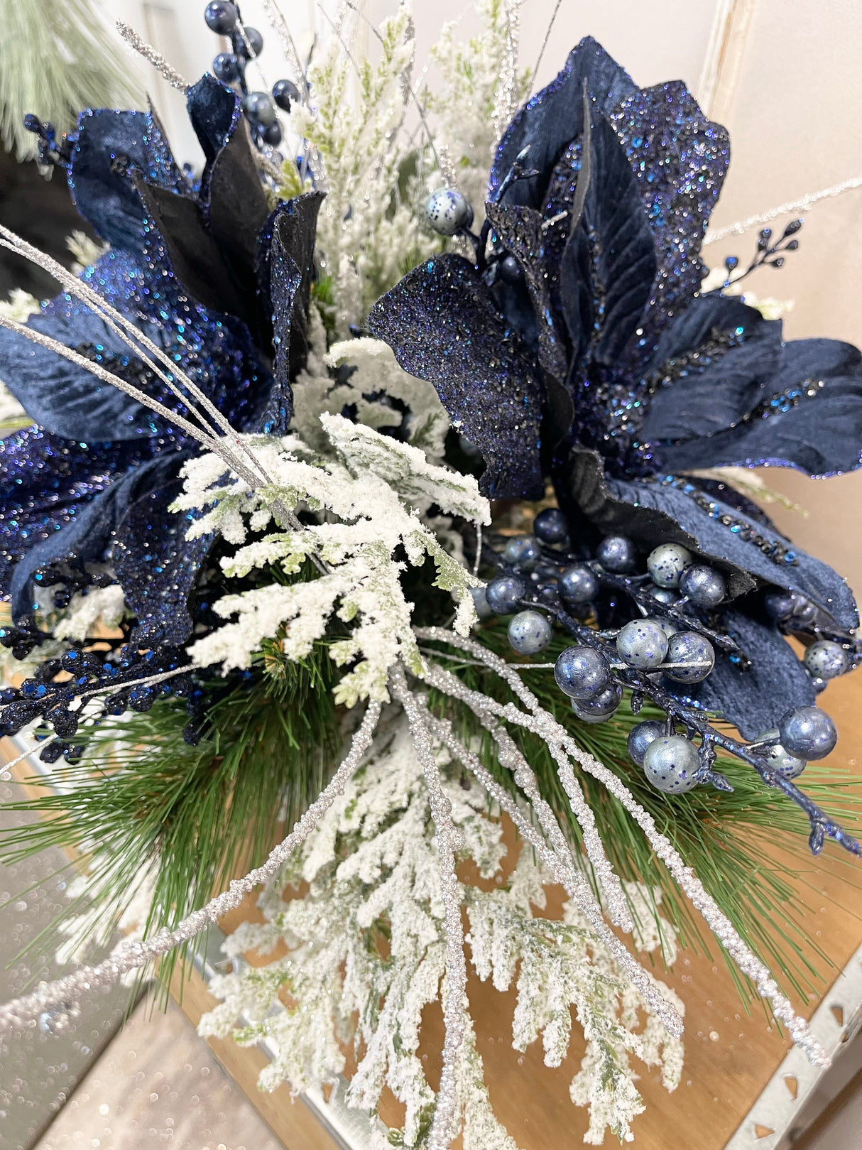 23" Blue Velvet Centerpiece Vers. 2