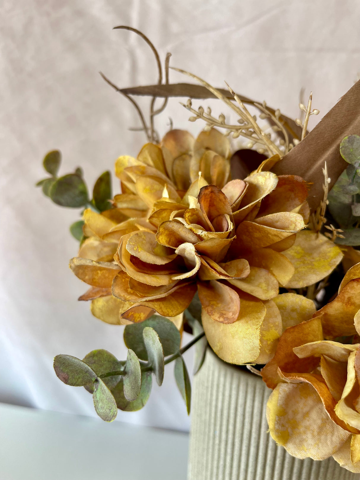 Harvest Gold Floral Drop In