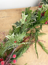 69" Cedar Hill Holly Pine Garland