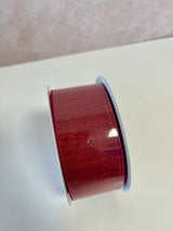 Burgundy Linen Ribbon Bolt