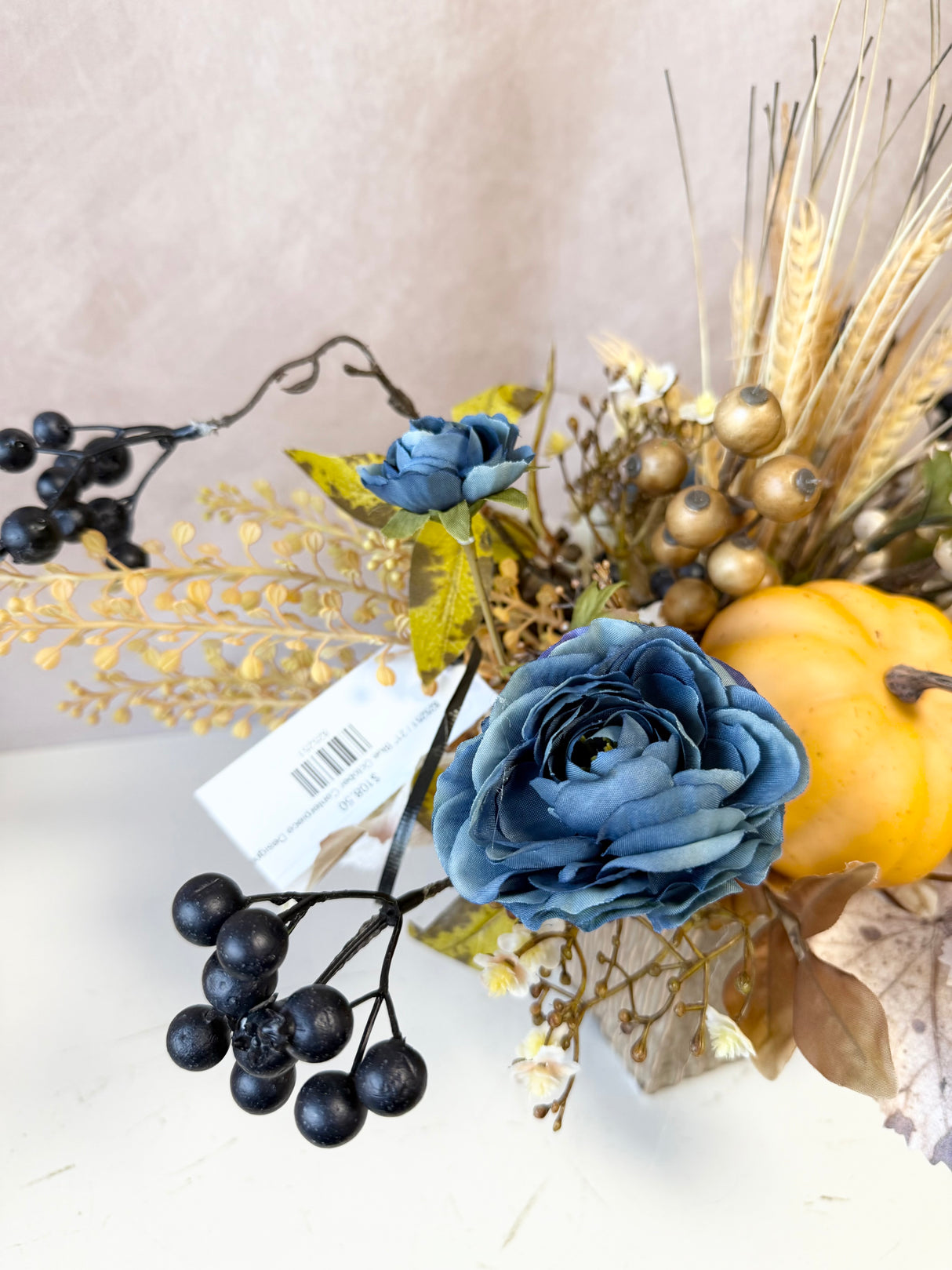 21" Blue October Centerpiece Design 2