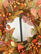 30" Berry Wheat Wreath