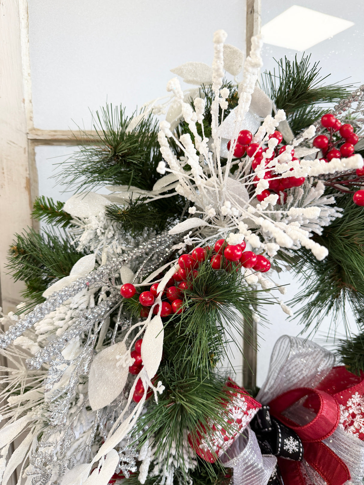 23" Red Sugar Wreath