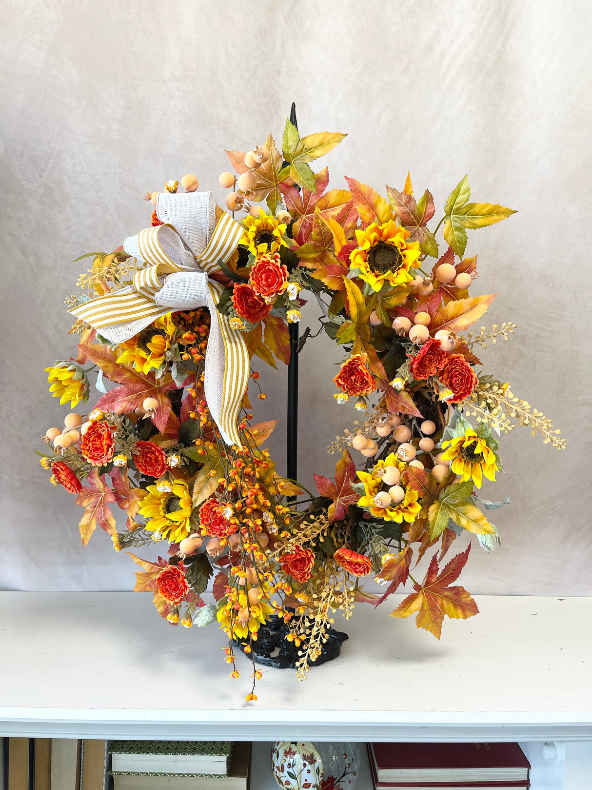 28" Pumpkin Spice Wreath