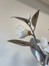 Glittered White Magnolia Spray