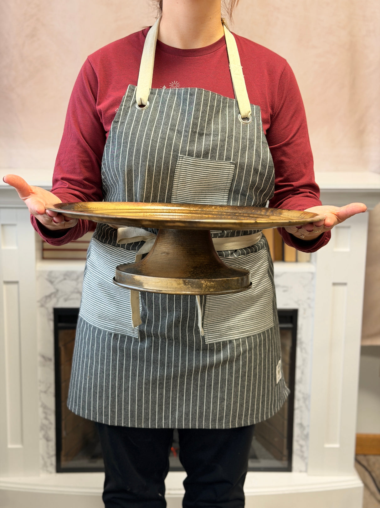 Antique Brass Metal Pedestal