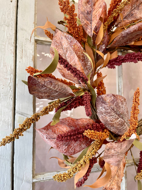 24" Foggy Mixed Fall Wreath