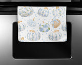 Blue Pumpkin Chinoiserie Fall Tea Towel