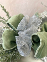 28" Frosty Greens Swag