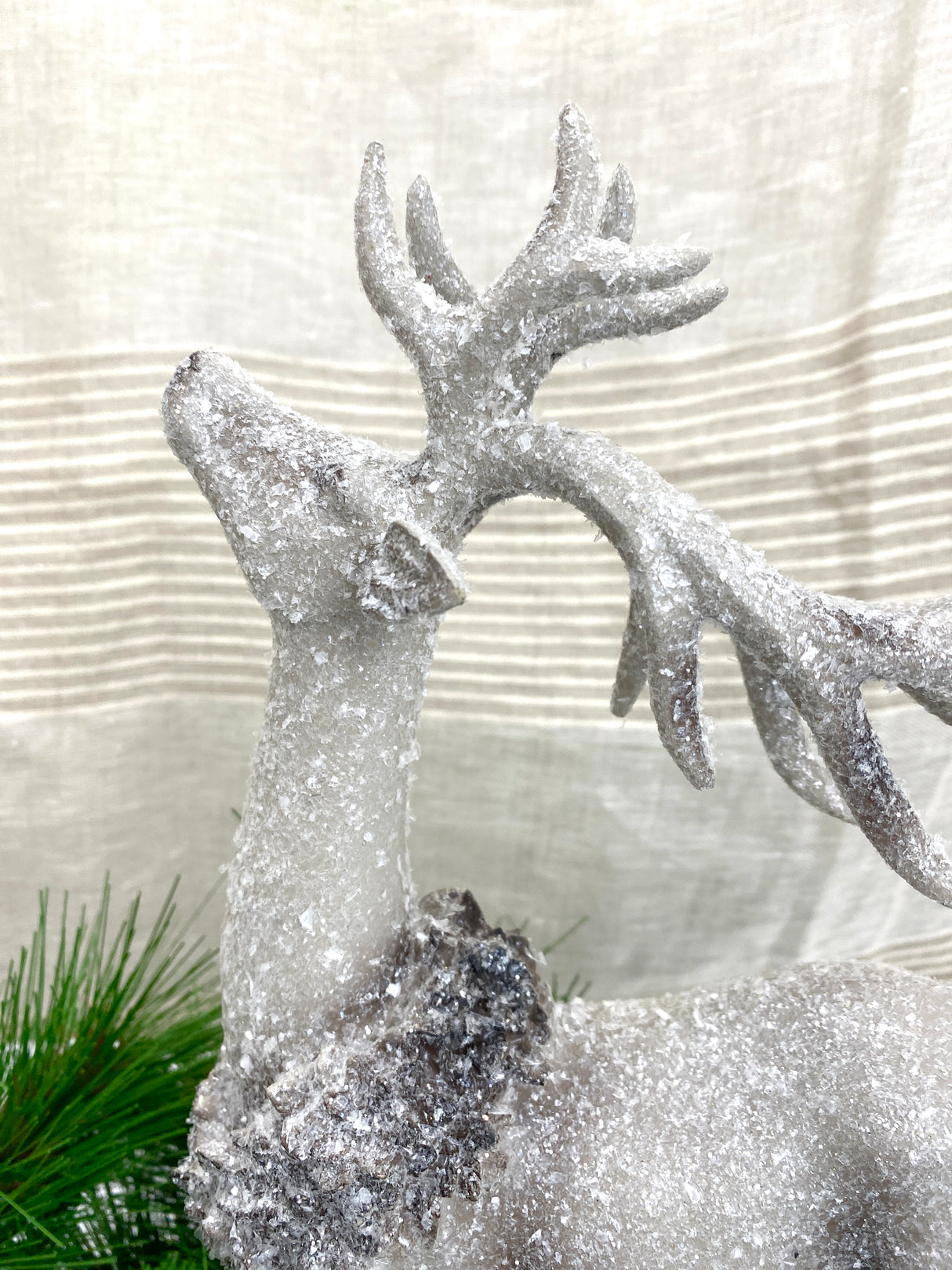 16" Resin Glitter Woodland Deer
