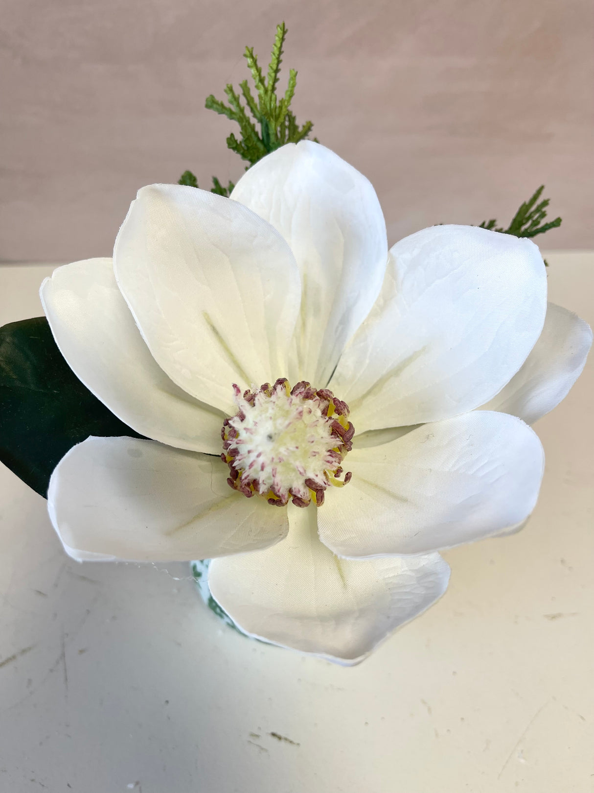 7" Magnolia Centerpiece in Vase