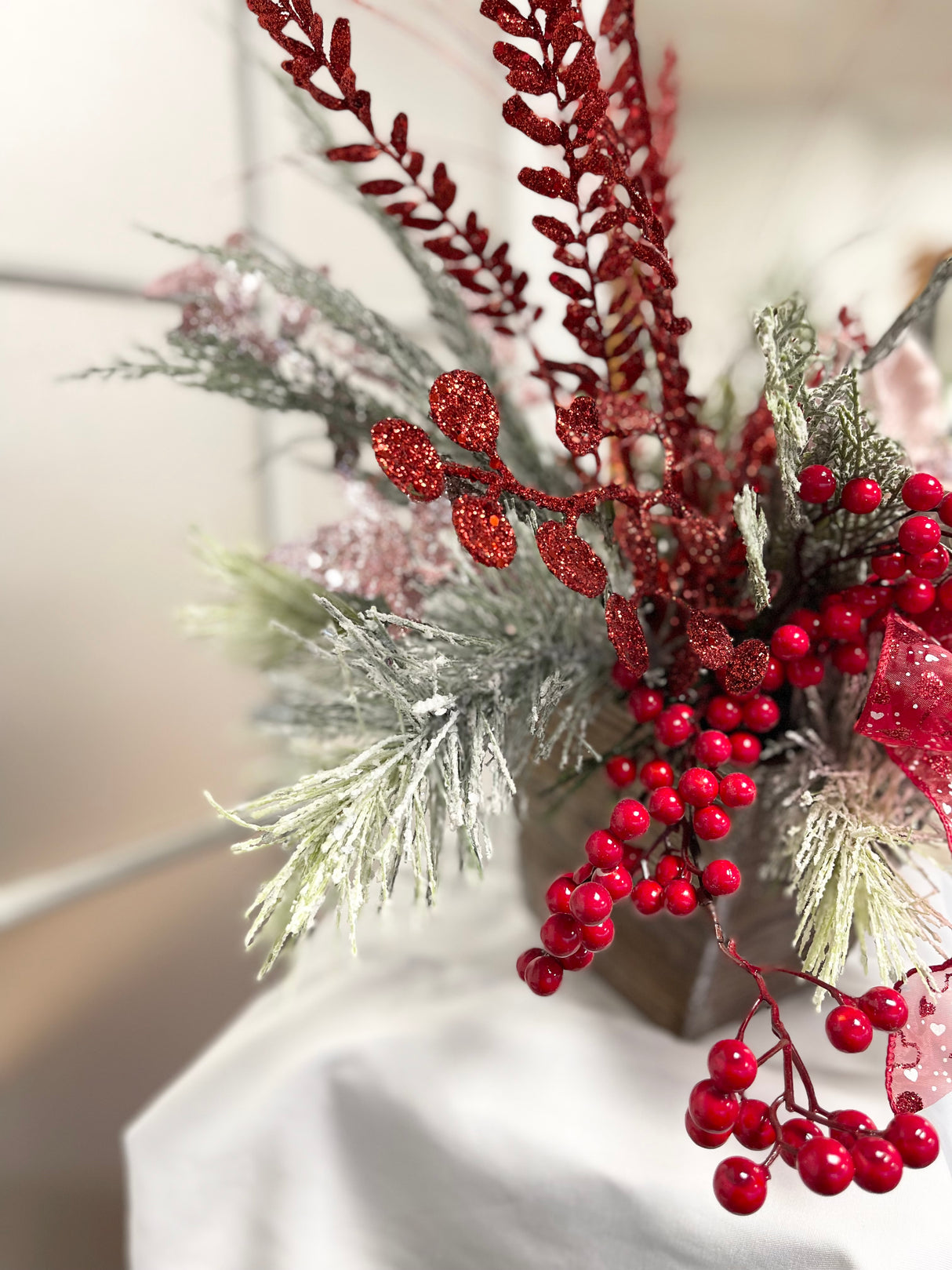 22" Winter Love Centerpiece