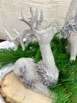 9.5" Resin Glitter Woodland Deer
