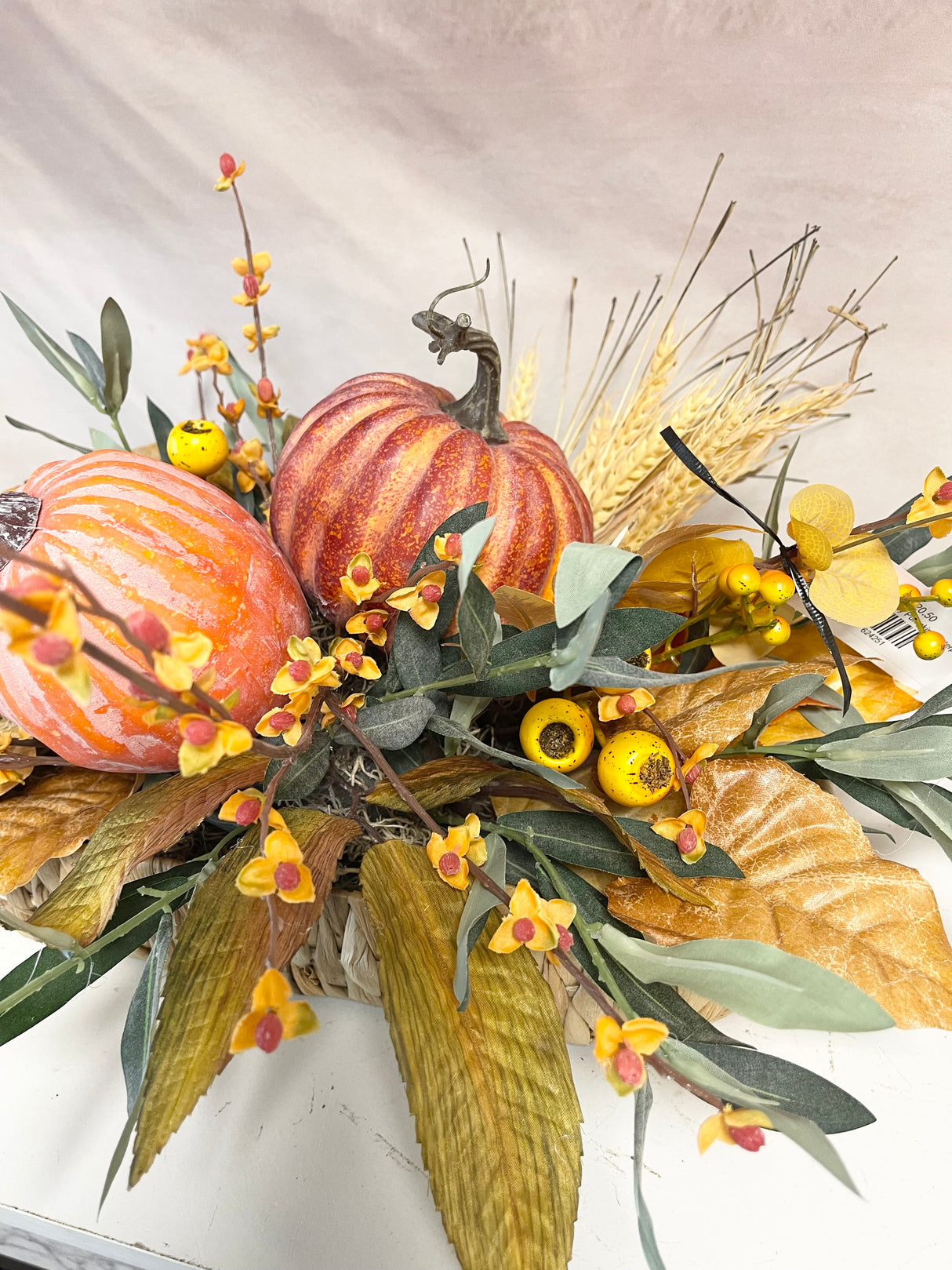 25" Cozy Pumpkin Centerpiece