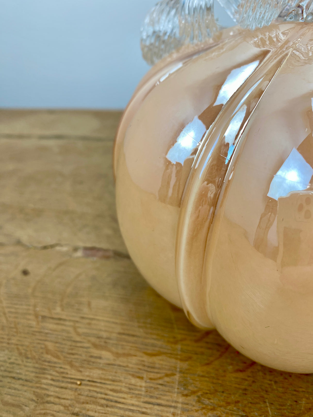 Orange Blown Glass Pumpkin - 4 Sizes