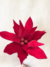 Jumbo Red Poinsettia Stem