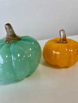 Glass Chalky Matte Pumpkin Set of 2