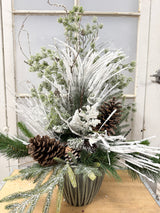 27" Winter Greens Porch Pot