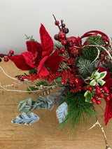 22" Red Sparkle Season Centerpiece