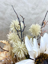 13" Thistles and Pumpkin Centerpiece
