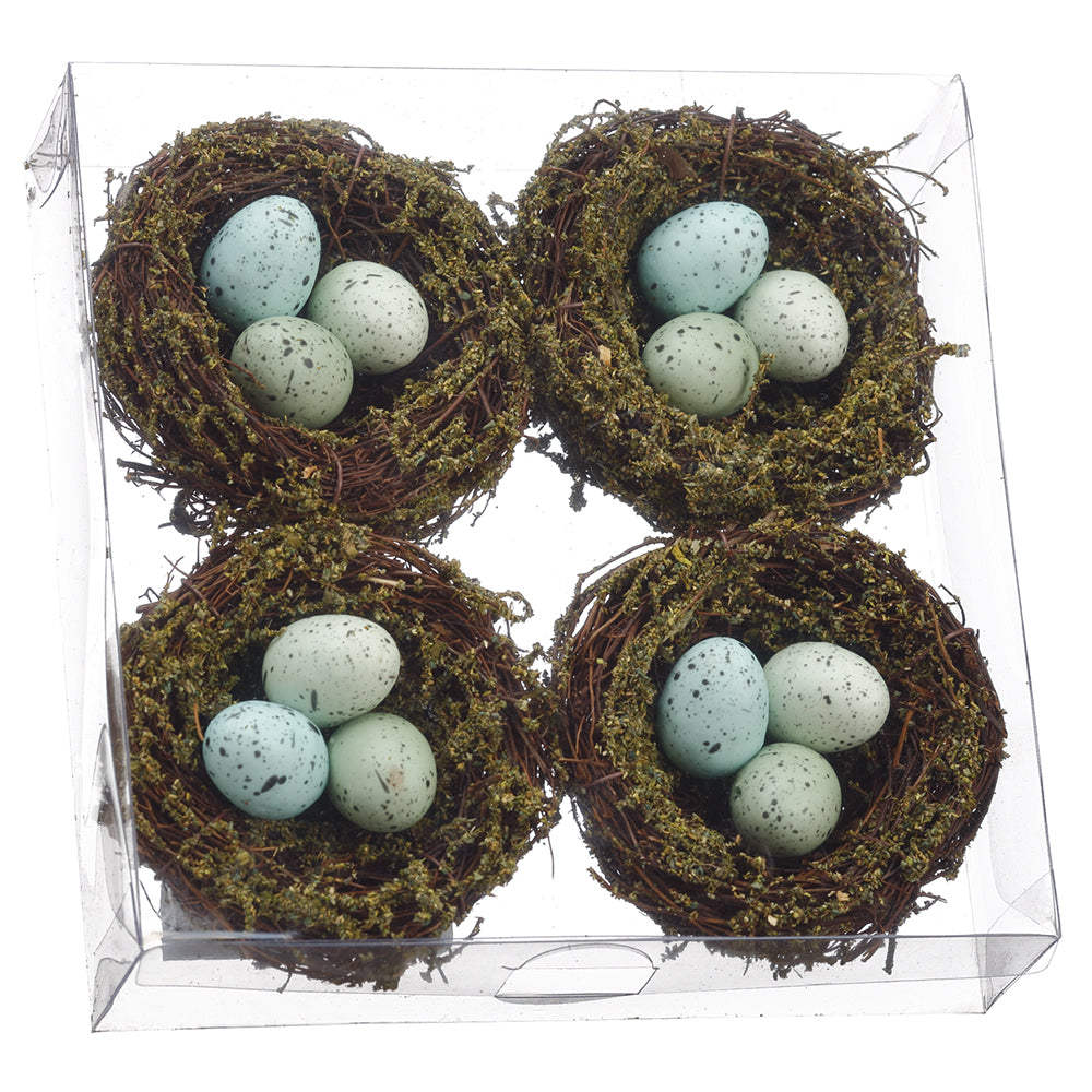 Box of 4 Blue Egg Nests