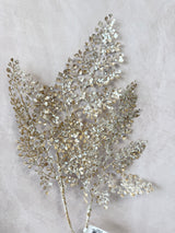 Soft Champagne Sequin Bendy Fern Spray
